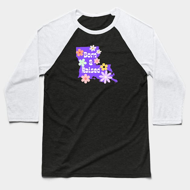 Groovy Louisiana Baseball T-Shirt by TrapperWeasel